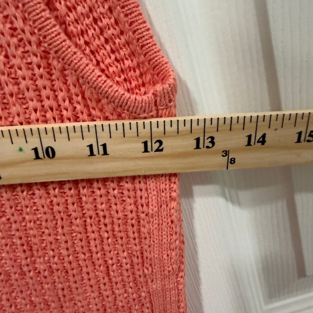 Banana Republic Womens Coral Pink Open Knit Sweater Midi Dress XS 706044-01 - Picture 3 of 7